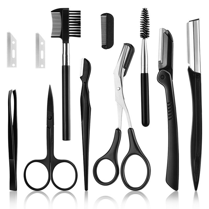 Men'S Grooming Eyebrow Shape - 11-częściowy zestaw do brwi, zestaw pęset
