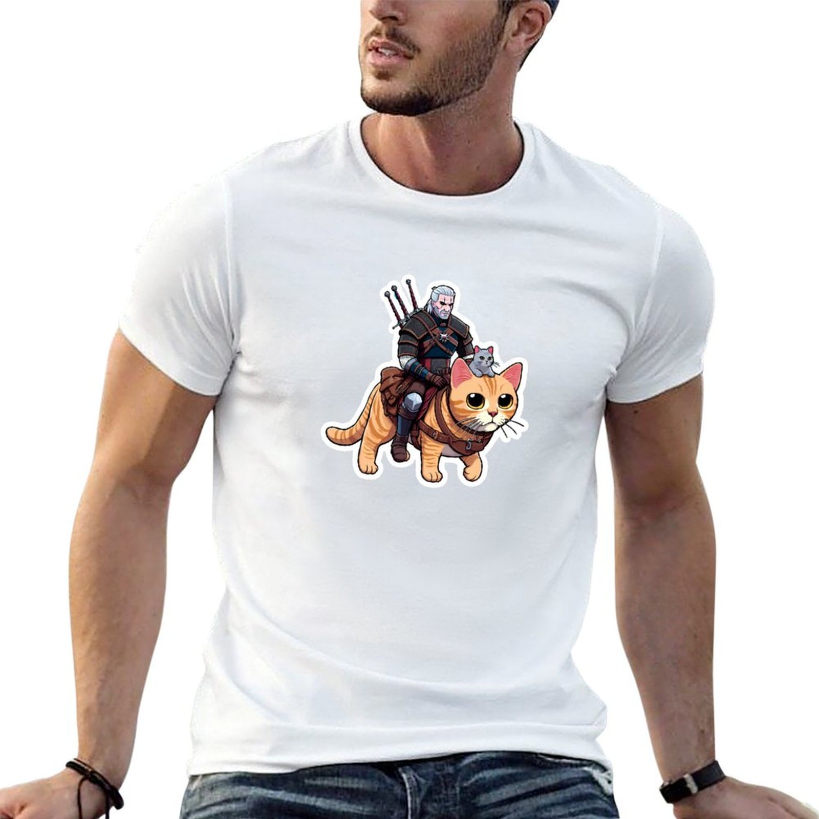 Men'S Grooming Guide - Koszulka Geralt's Guide to Cat Grooming,
