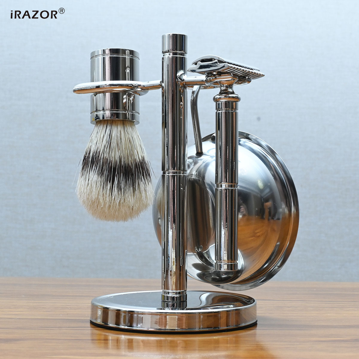 Mens Vintage Grooming Kit - iRAZOR Klasyczny Vintage Dwukrawędziowy Maszynka do