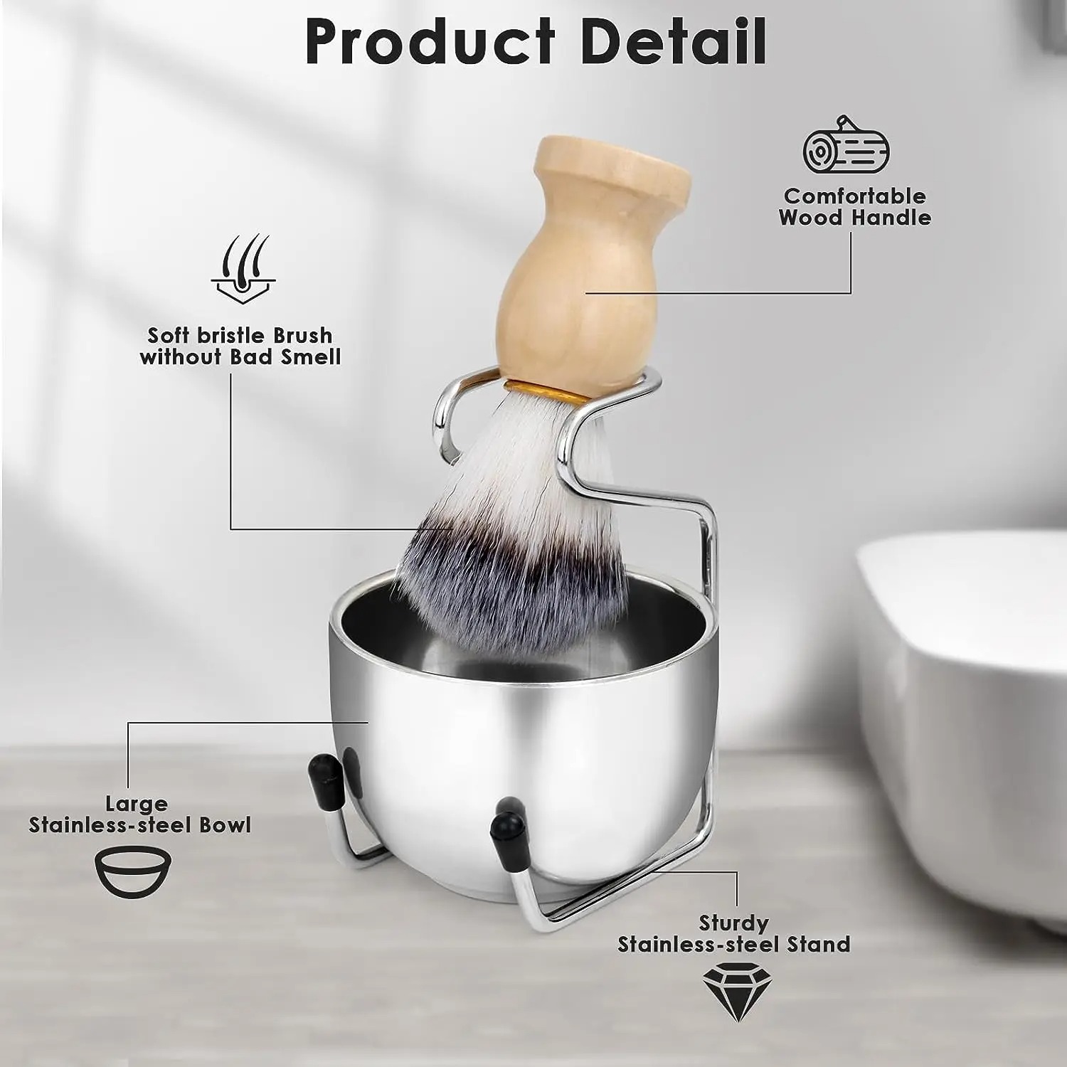 Męski uchwyt do golenia na suc – Shaving Brush Set recenzja i cena