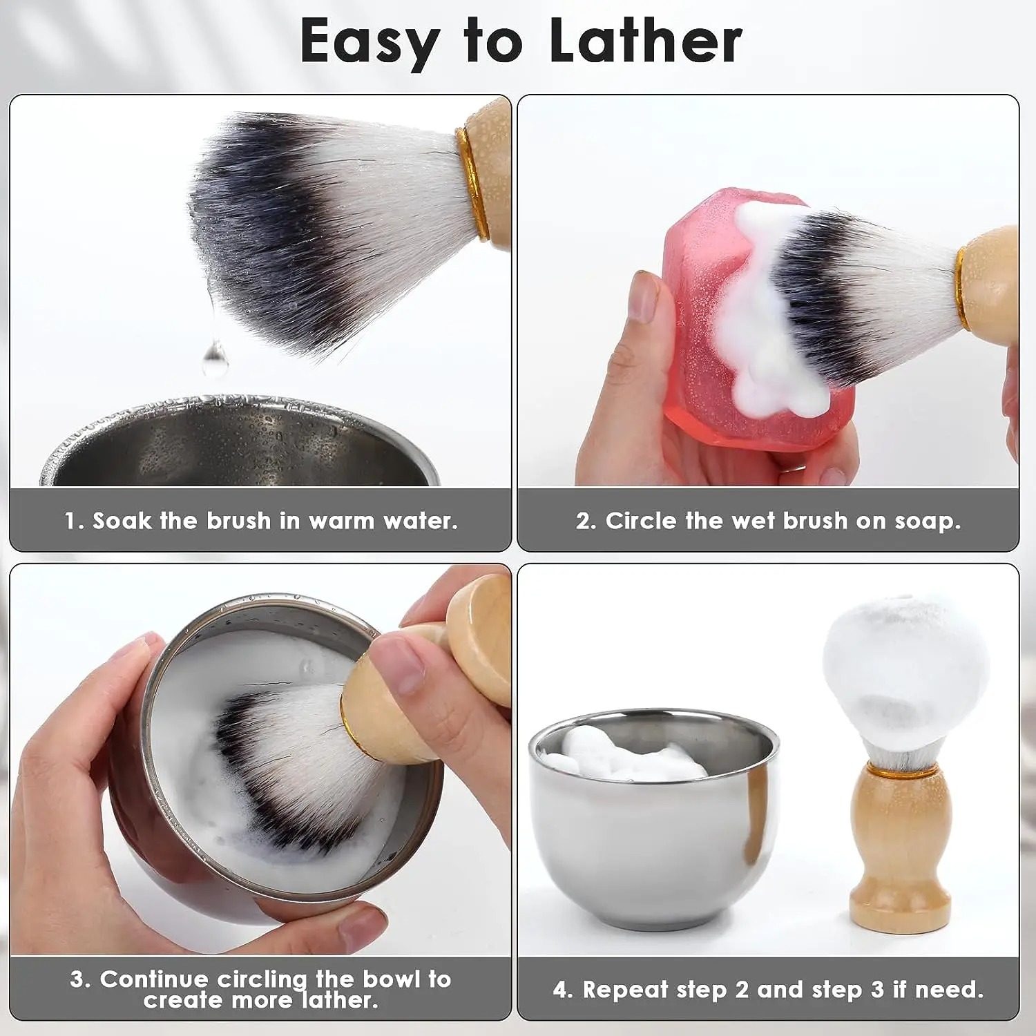 Męski uchwyt do golenia na suc – Shaving Brush Set recenzja i cena